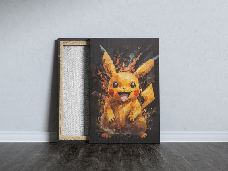 Pokemon Canvas Prints, Pokemon Artwork, Pokemon Wall Art, Kids Bedroom
