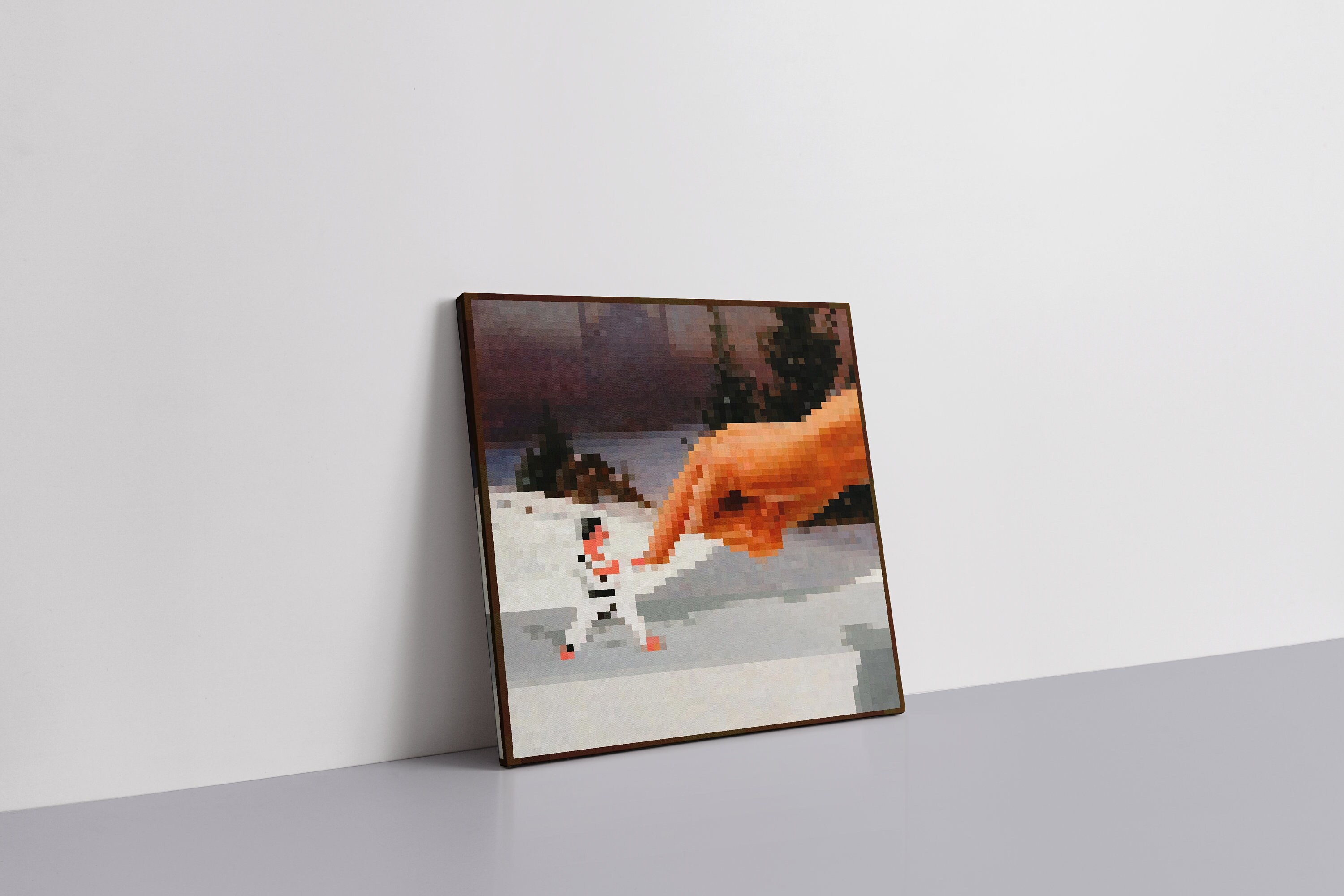 Minecraft Karate Pointer Painting Real Life Reproduction Printed Canvas