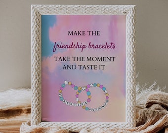 Lover Theme Friendship Bracelet Station Sign, She Found Her Lover