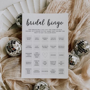 Tarjetas de bingo para novias, bingo para encontrar al invitado, juego de despedida de soltera imprimible, actividad para despedida de soltera, plantilla de descarga instantánea - GM1