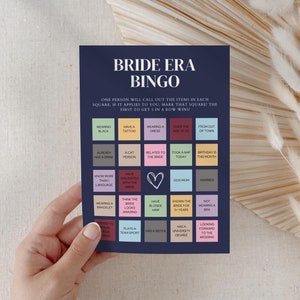Modèle de cartes de bingo nuptiale, époques Taylor Swift, jeu imprimable Shower nuptiale, activité EVJF, à l'époque de sa mariée - TS1