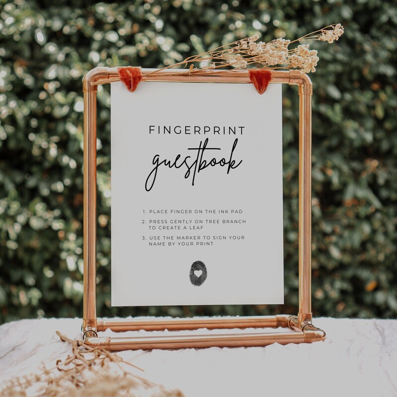 Wedding Thumbprint Tree Etsy