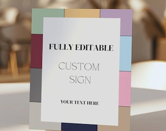 Eras Custom Sign Template, Create Your Own Sign, Customizable Signage, Printable Shower Sign, In Her Bride Era,  Swift Party - TS1