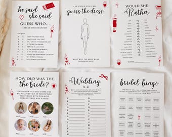 The Perfect Match Bridal Shower Games Bundle, Bachelorette Party Activities Printable, Match Made In Heaven, Canva Template - PM3