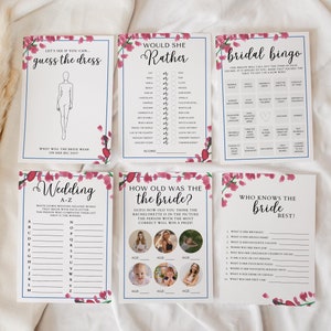 Mamma mia bridal shower games bundle editable, bachelorette party games printable, last disco, dancing queen, Mediterranean, Greece - MM01