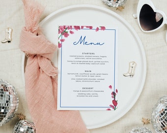 Mamma mia menu template, dancing queen editable, printable last disco, bridal shower menu, hens party menu, bachelorette party menu- MM01