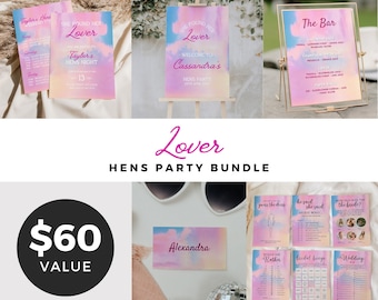 She Found Her Lover Hens Party Bundle, Swift Bachelorette Games, Invitation Itinerary, Editable Signs, Instant Download Template - TS1