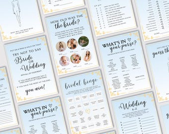 Princess Diaries Bridal Shower Games Bundle Editable, Bachelorette Party Games printable, Hens Party Activity, Me A Bride? Shut Up - PD1