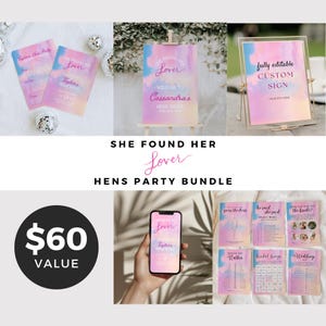 Sie fand ihren Geliebten Hen Party Bundle, Taylor Swift Hens Party Spiele, Liebhaber Einladung, Reiseplan, Willkommensschild, bearbeitbares Schild, Bar Schild, TS1