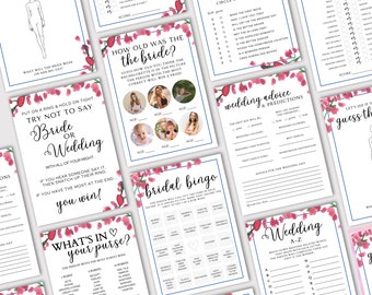 Mamma mia bridal shower games bundle editable, bachelorette party games printable, last disco, dancing queen, Mediterranean, Greece - MM01