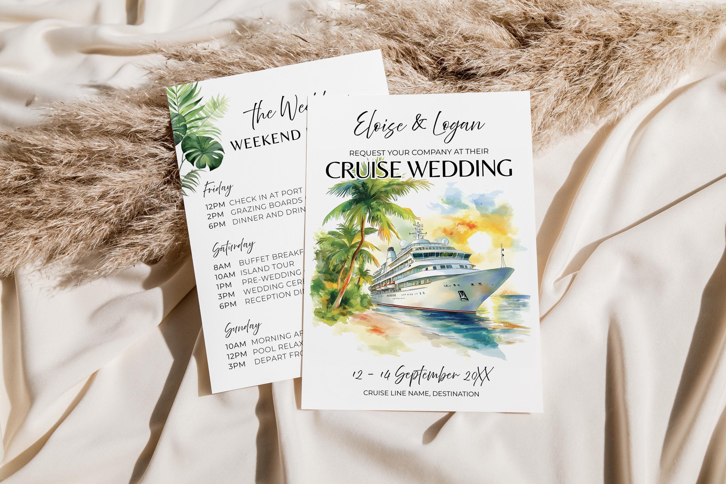 Cruise Wedding Invitations Digital, Destination Wedding Invite Cruise Wedding Invitations Digital, Destination Wedding Invite