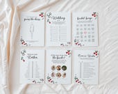 Berry In Love Bridal Shower Games Bundle, Berry Sweet Printable Activity, Canva Template, Instant Download, Bachelorette Hens Party - BS1