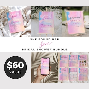Elle a trouvé son amant paquet de douche nuptiale, jeux de douche nuptiale taylor swift, invitation amant, panneau de bienvenue, panneaux modifiables, carte des boissons, TS1