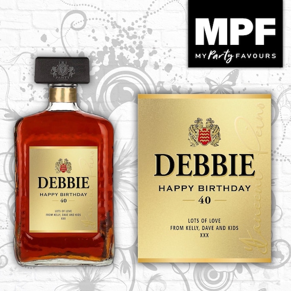 Personalised Birthday Whiskey style bottle label - Any Name & Age
