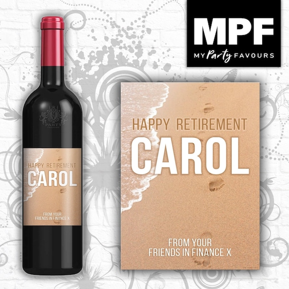 Personalised Retirement Wine/Gin/Vodka Bottle Label