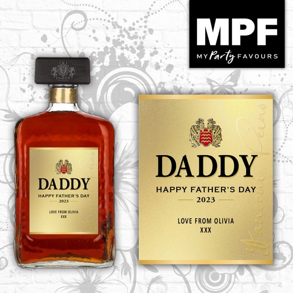 Personalised Fathers Day Whiskey style bottle label - Dad Father's