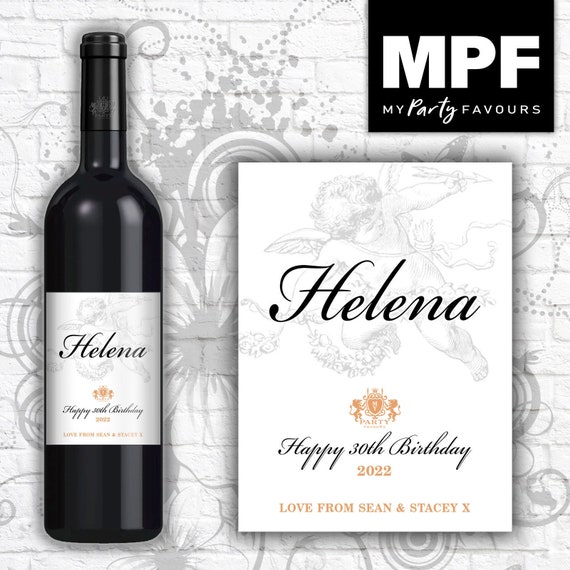 Personalised Birthday Wine/Gin/Vodka Bottle Label - Any Name and Age