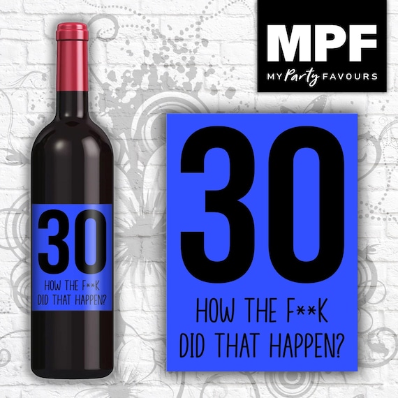 Personalised Birthday Wine/Gin/Vodka Bottle Label - How the f**k