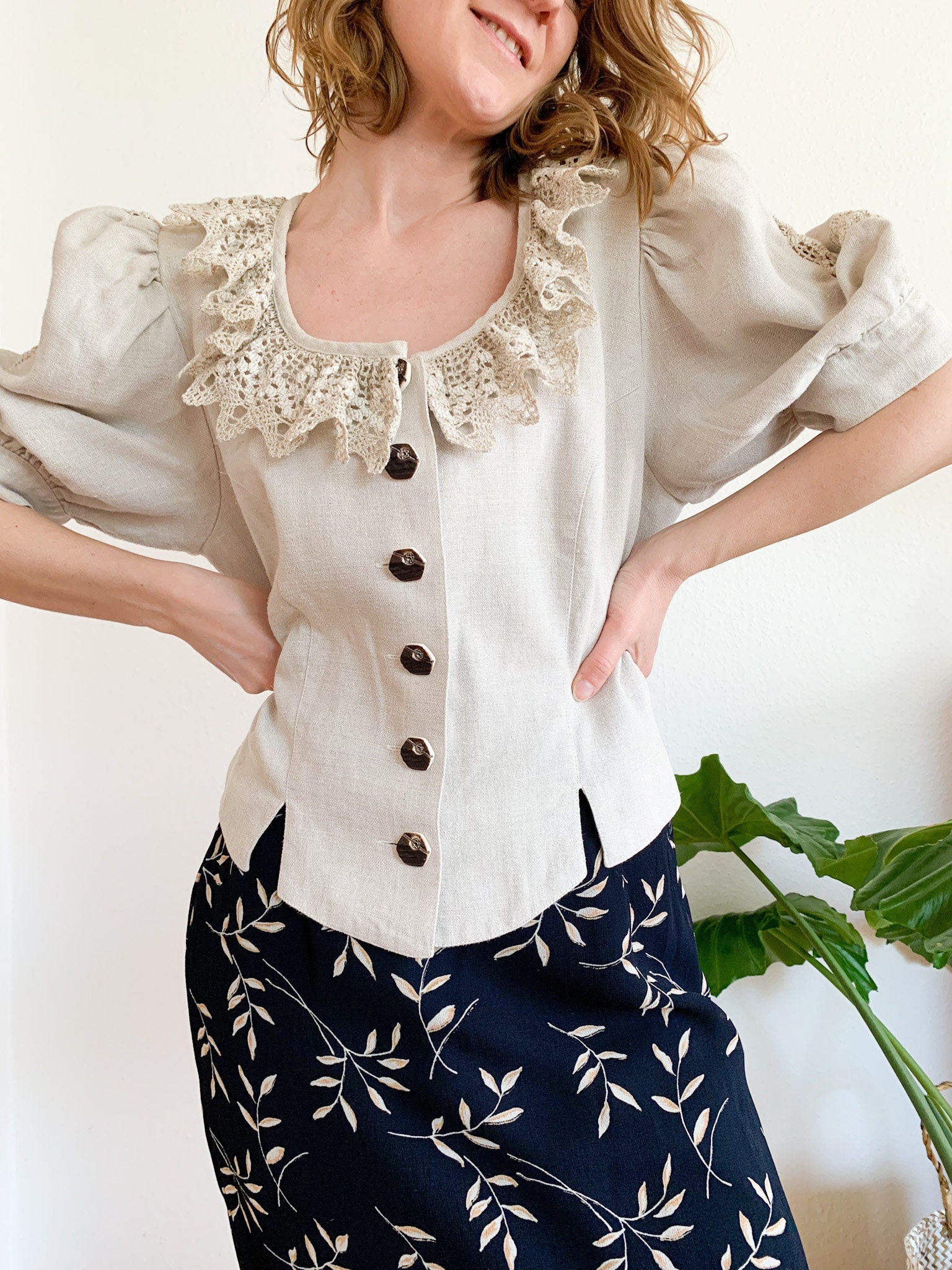 DÉPAREILLÉ 25 S/S LINEN LACE UP BLOUSE By Anthropologie Linen Dolman Lace-Up Blouse | Anthropologie