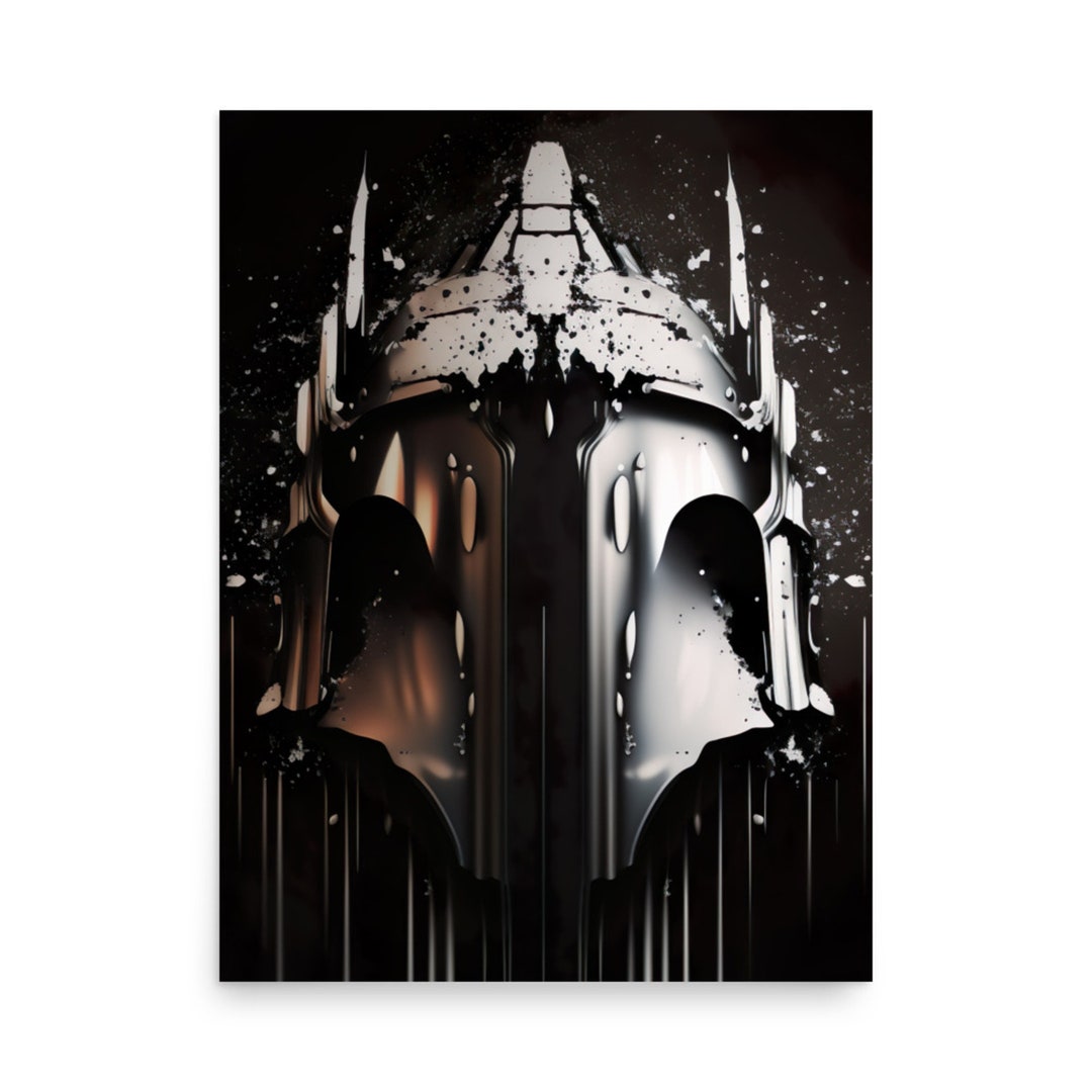 THE MANDALORIAN Mandalorian Helmet Poster Mandalorian Digital Star Wars