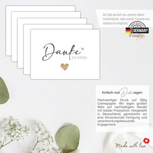 25 Dankeskarten Dankeskarte Postkarte Danke Karte Danke Dankeschön Karten, Danksagungskarten Vielen Dank Karten Boho E10 Bild 5