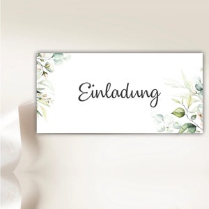 25 Einladungskarten Einladung zur Hochzeit Taufe Einladung Geburtstag Kommunion klassisches Design DIN lang #B10
