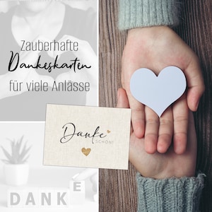 25 zauberhafte Dankeskarten auf hochwertigen 300g Cremepapier Dankeskarte Postkarte Danke Karte Dankeschön Karten Danksagungskarten E04 Bild 4