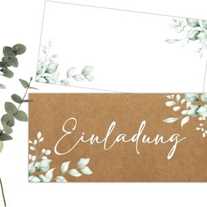 25 Einladungskarten Einladung zur Hochzeit Taufe Einladung Geburtstag Kommunion klassisches Design DIN lang ohne Umschläge #B01