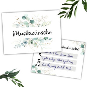 25 Musikwunschkarten inkl. VIP Karten Hochzeit Musikwunsch Dj Karten Geburtstag Boho Musikwünsche Musikkarten Partykarten #G26