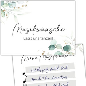 50 Musikwunschkarten Hochzeit Musikwunsch DJ Karten Musikwunschkarten Geburtstag Boho Musikwünsche Musikkarten Partykarten #G03