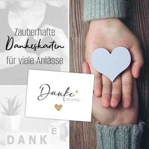 25 Zauberhafte Dankeskarten Auf 300g Cremepapier – DIN A6, Klimaneutral Gedruckt, Für Hochzeit, Kommunion & Mehr