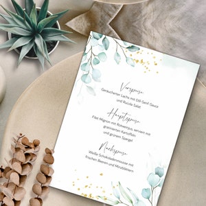 Menu Blanko Menükarten im Boho Design | 14 Stück DIN A5 | Individuell anpassbare Speisekarten und Getränkekarten | Tischdeko #K18