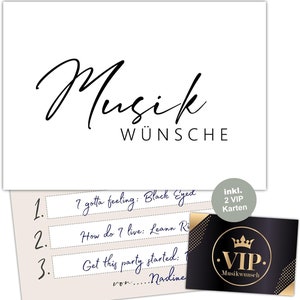 50 Musikwunschkarten inkl. VIP Karten Hochzeit Musikwunsch Dj Karten Geburtstag Boho Musikwünsche Musikkarten Partykarten #G21