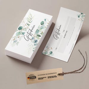 25 zauberhafte Blanko Gutscheine zum selber Ausfüllen Gutschein Kosmetik Massage Wellness Gutscheinkarte Geschenkgutschein Vorlage #F48