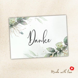 25 Dankeskarten Klassisch Dankeskarte Postkarte Danke Karte Danke Dankeschön Karten, Danksagungskarten Vielen Dank Karten Hochzeit Boho #E02