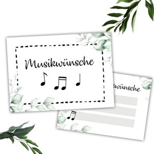25 Musikwunschkarten Hochzeit Musikwunsch DJ Karten Musikwunschkarten Geburtstag Boho Musikwünsche Musikkarten Partykarten #G05