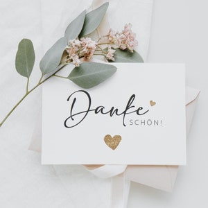 50 Zauberhafte Dankeskarten auf hochwertigen 300g Cremepapier | Einfach mal Danke sagen | Danksagungskarten | Dankeschön Karten | #E10