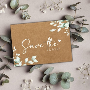 50 Zauberhafte Save the Date Karten für die Hochzeit | Hochwertiger Druck 300g Creme Papier | Einladungskarten Hochzeit #A04