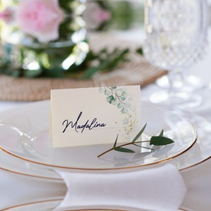 50 Tischkarten auf edlem 350g Papier Namenskarten Hochzeit Platzkarten Hochzeitsdeko Hochzeit Geburtstag #I17