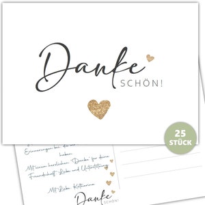 25 Dankeskarten Dankeskarte Postkarte Danke Karte Danke Dankeschön Karten, Danksagungskarten Vielen Dank Karten Boho E10 Bild 2