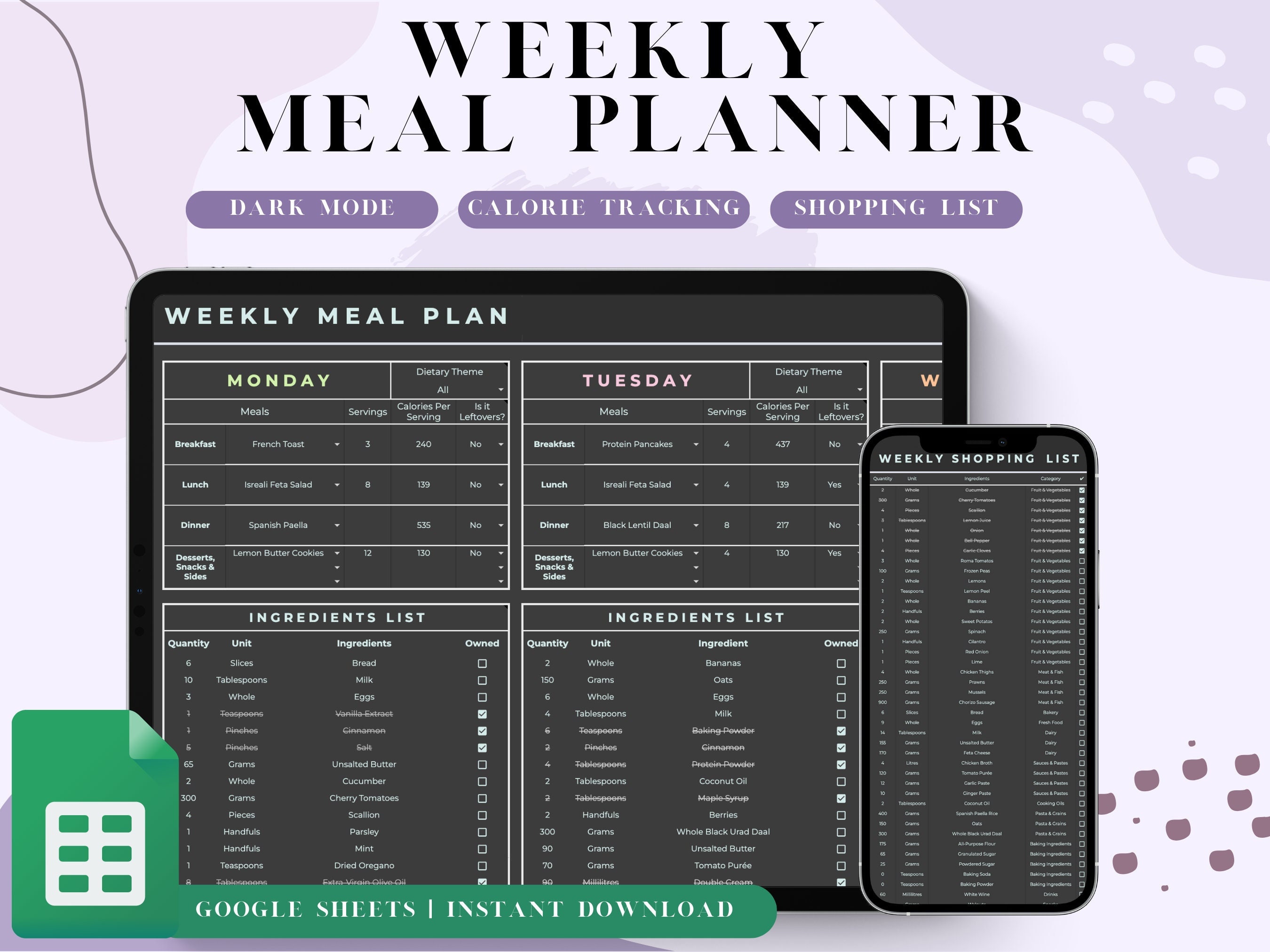 21 Day Diet Meal Plan Printable Graphic by StoreArtPrints