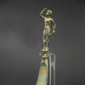 Cast Bronze Roman Strigil: Ancient Rome Figure Reproduction