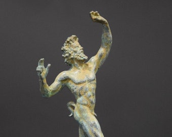 Cast Bronze Faun of Pompeii Figure. 4.3 inches (11 cm). Ancient Rome Reproduction