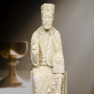 Pantocrator relief. 15.75in. (40cm). Romanesque art. Religious art reproductions. Handmade in Europe