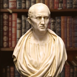 Bust of Cicero. Height 9.84 in. Handmade in Europe.