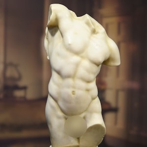 Hercules torso. 16.53in. Handmade in Europe.