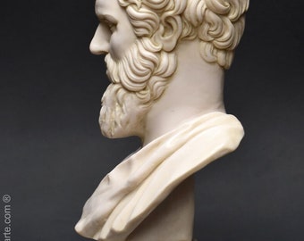 Bust of the Greek Philosopher Plato. Round Base. 11.42 In. Made in Europe -   UK