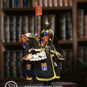 Medieval Knight Figure: The Black Prince, Handcrafted Decoration