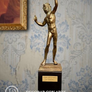 Cast Bronze Faun of Pompeii Statue: Handmade Classical Art Reproduction