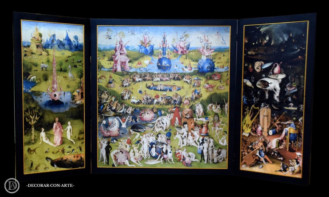 Triptych the Garden of Earthly Delights by Hieronymus Bosch 42.52 78.74 ...
